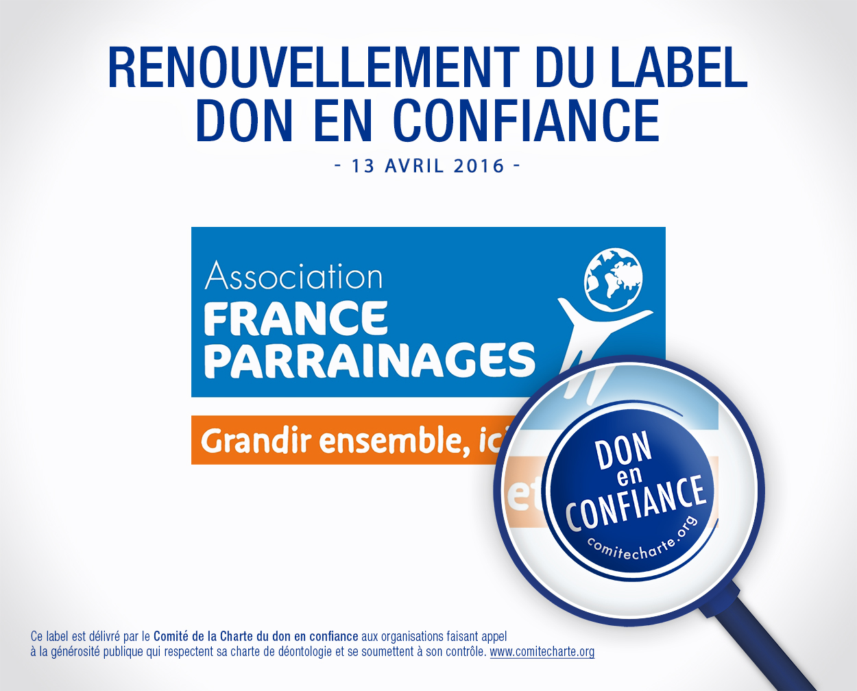 renouvellement agrément France Parrainages 13-04-2016