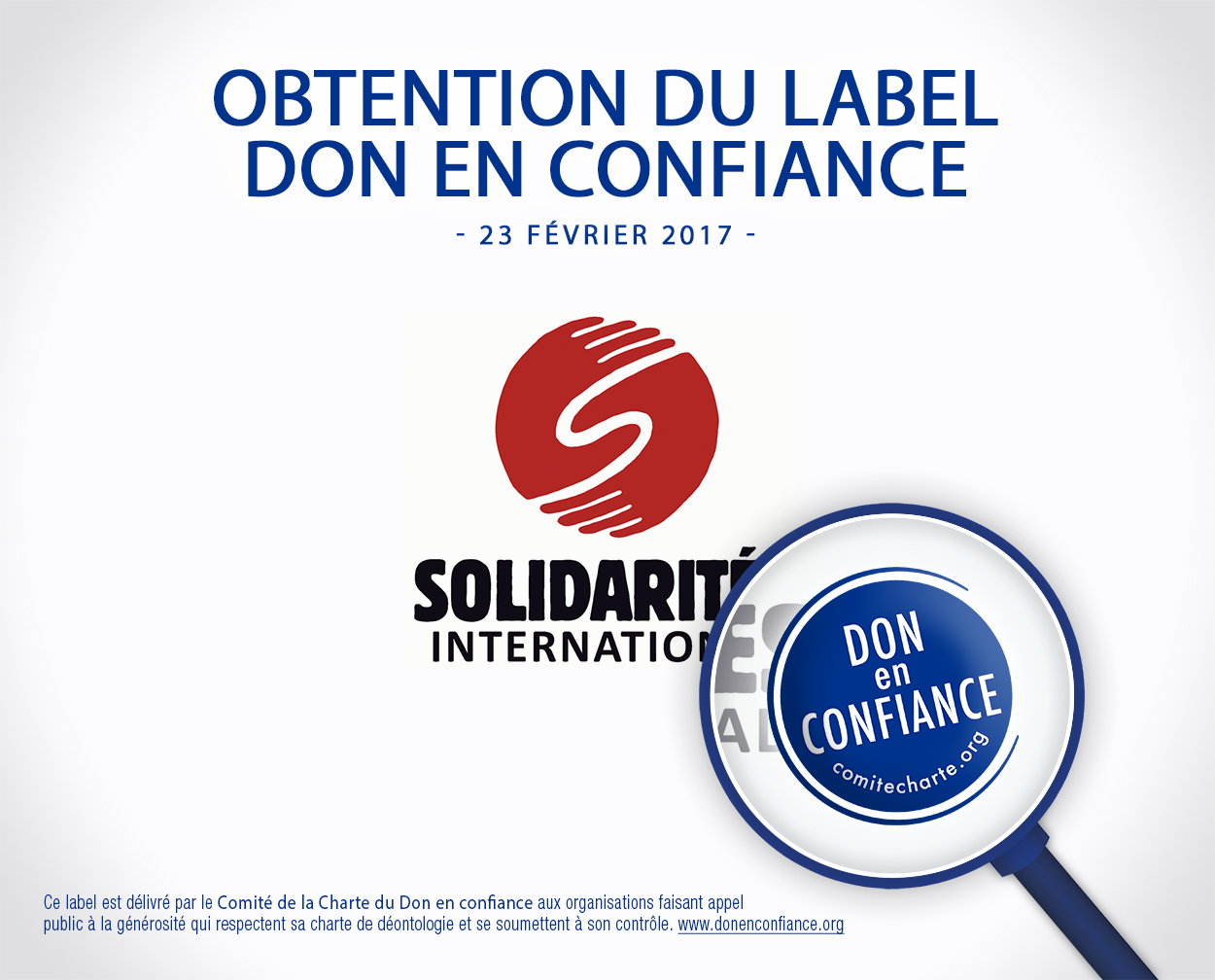 Solidarits International obtient le label 